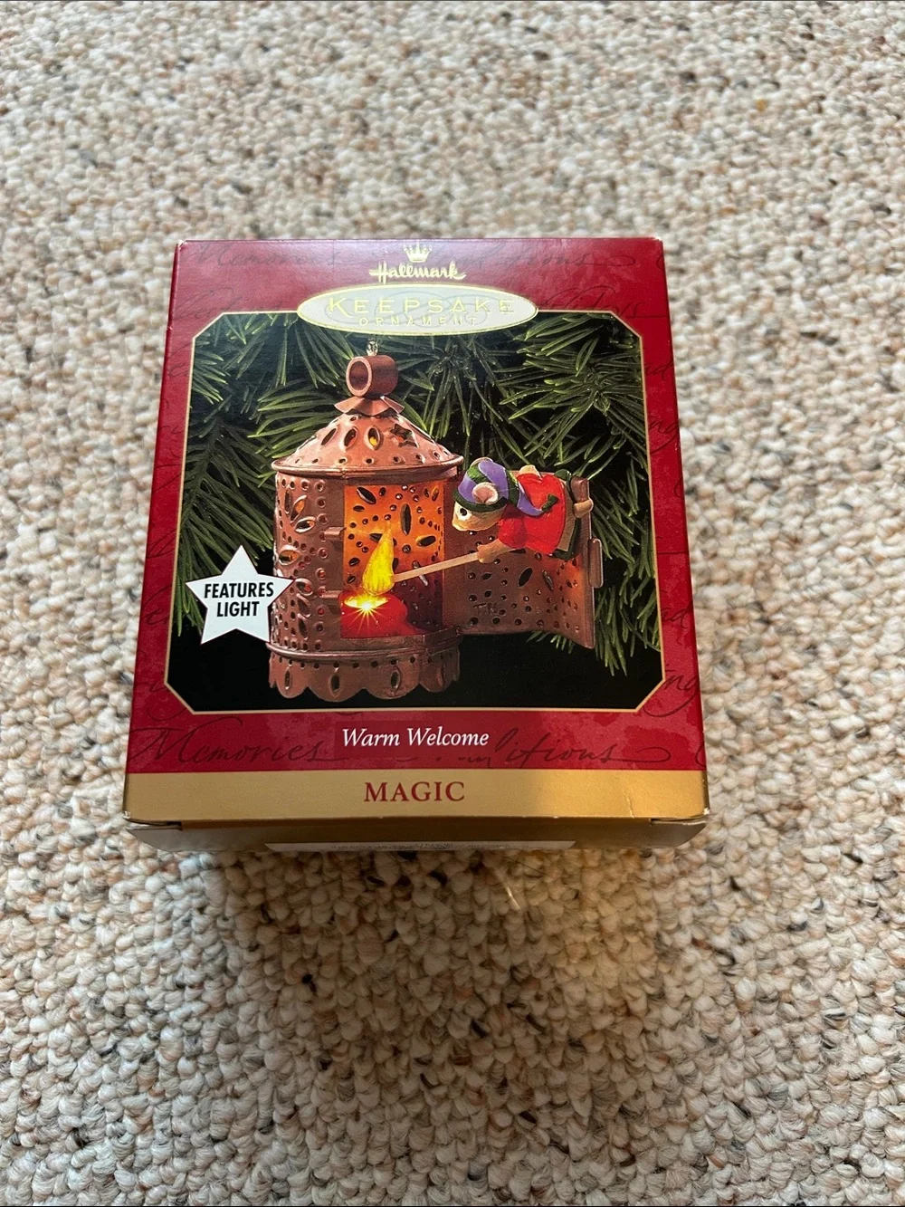 Hallmark “Warm Welcome” Copper Lantern Ornament.  Handcrafted 1999.